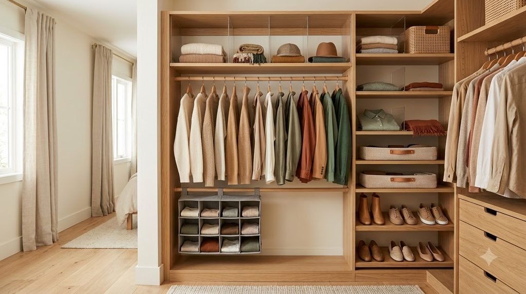 slim rolling cart used to organize a narrow space