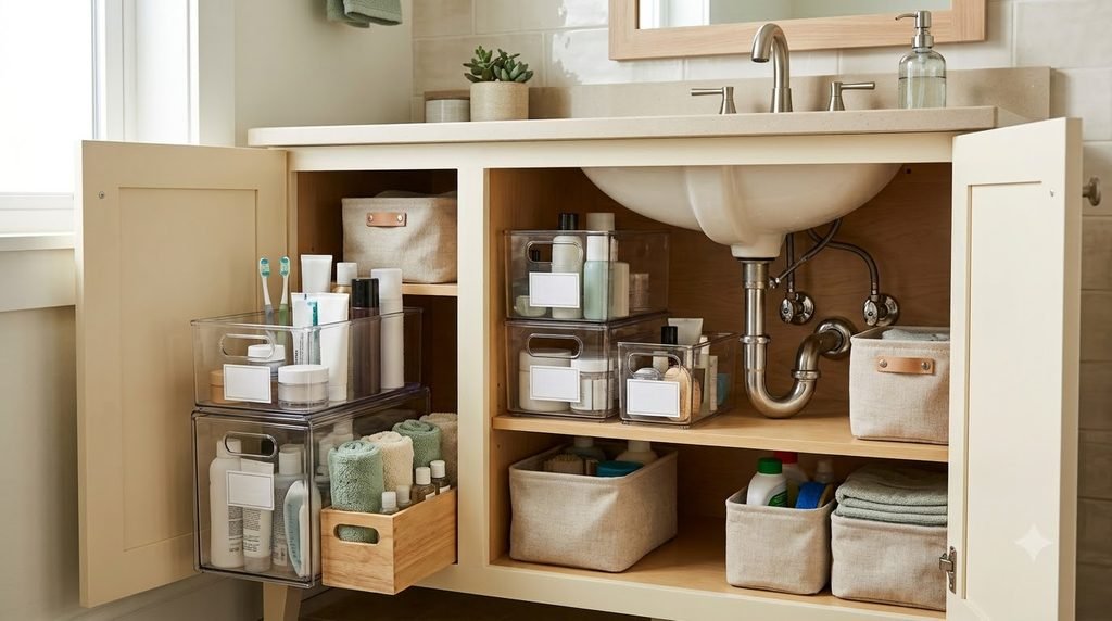organized closet using vertical storage solutions
