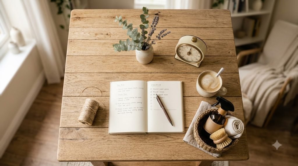 Simple supplies for a 30 minute Sunday home reset