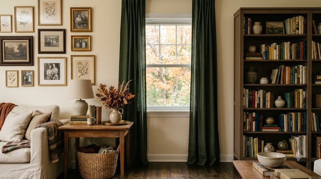 Collected-over-time home decor with vintage and modern pieces